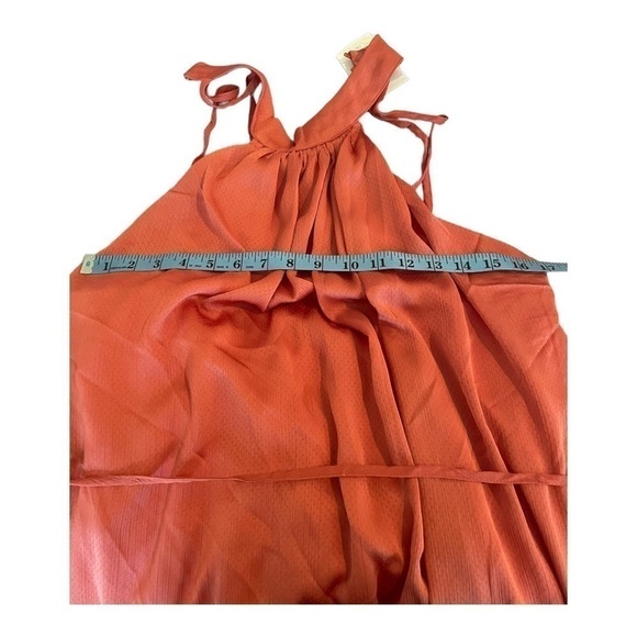 One One Six Halter Style Maxi Tiered Skirt Dress In Clay - Picture 10 of 14